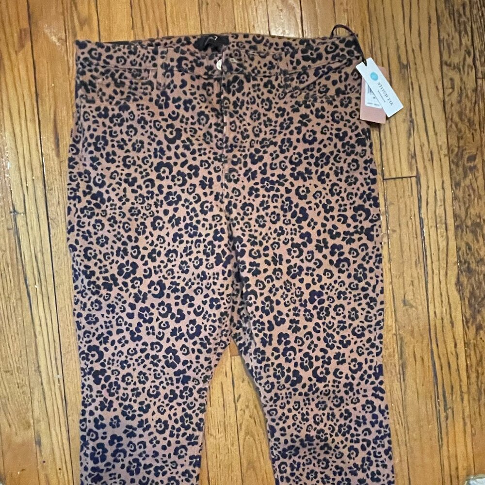 Leopard ankle jeans by Jen 7 - tan and black - size 18 NWT